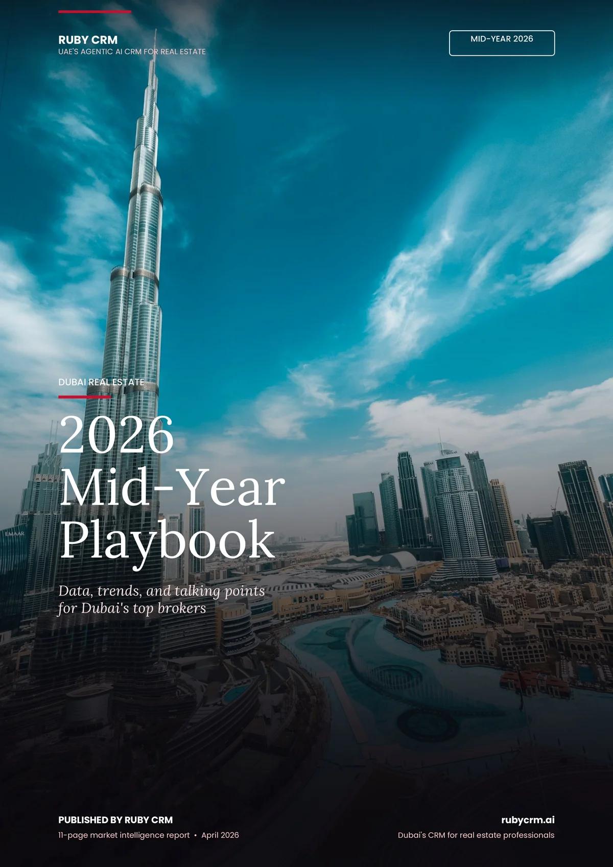Cover of Ruby CRM Dubai Real Estate 2026 Mid-Year Playbook