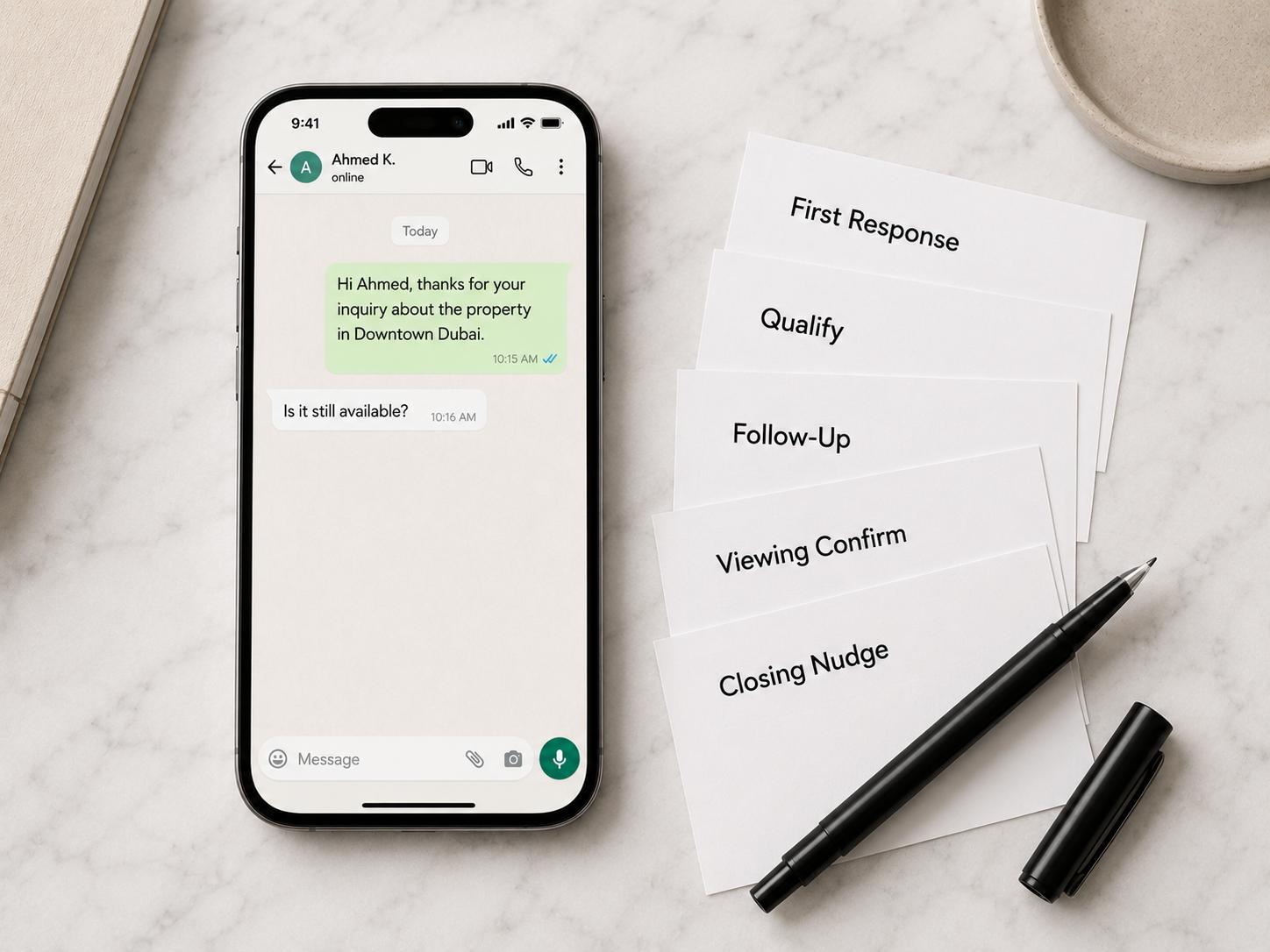 5 WhatsApp Message Templates Every Dubai Real Estate Agent Needs (With Examples)